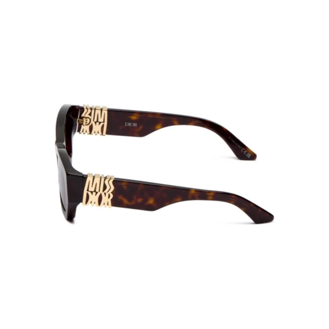 Óculos de Sol Christian Dior CD40182I_5552N Acetato Marrom Mesclado com lentes na cor Fumê 3