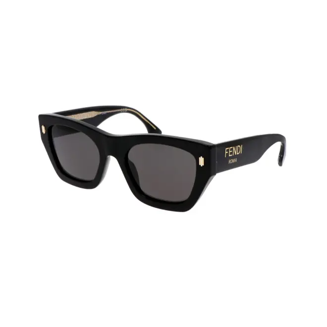 Óculos de Sol Fendi FE40100I_5301A Acetato Preto com lentes na cor Fumê 1