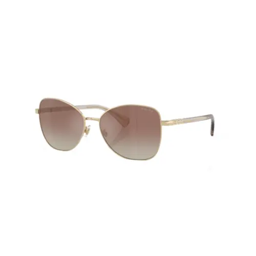 Óculos de Sol Ralph 0RA4147 9116B858 Metal Dourado com lentes na cor Marrom Espelhado