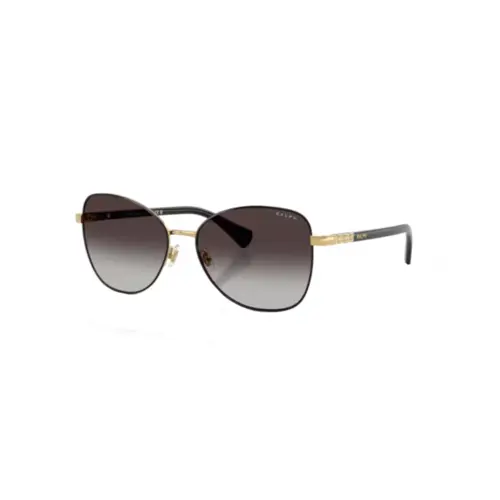 Óculos de Sol Ralph 0RA4147 94438G58 Metal Preto e Dourado com lentes na cor Cinza Degradê