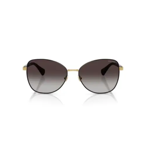 Óculos de Sol Ralph 0RA4147 94438G58 Metal Preto e Dourado com lentes na cor Cinza Degradê