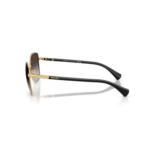 Óculos de Sol Ralph 0RA4147 94438G58 Metal Preto e Dourado com lentes na cor Cinza Degradê