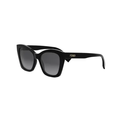 Óculos de Sol Fendi FE40151I_5501B Acetato Preto com lentes na cor Cinza Degradê