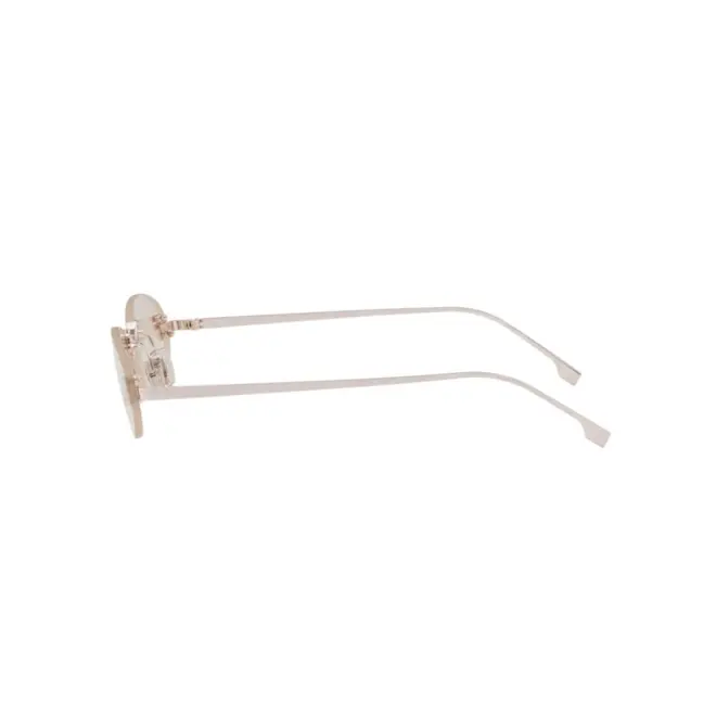 Óculos de Sol Fendi FE4075US_5428Y Metal Dourado com lentes na cor Marrom Claro 3