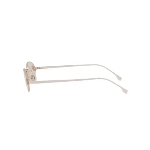 Óculos de Sol Fendi FE4075US_5428Y Metal Dourado com lentes na cor Marrom Claro