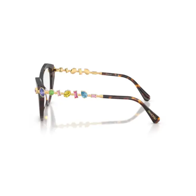 Óculos de Grau Swarovski 0SK2047 1002 55 Acetato Marrom Mesclado 3