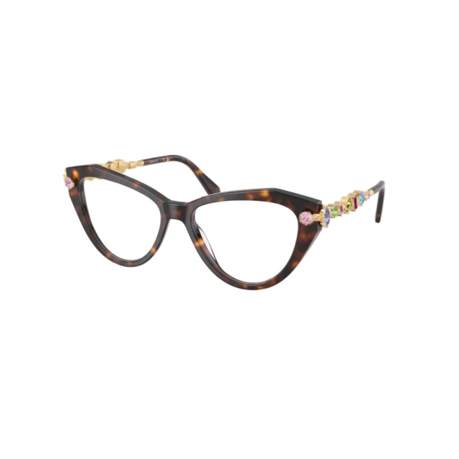 Óculos de Grau Swarovski 0SK2047 1002 55 Acetato Marrom Mesclado 1