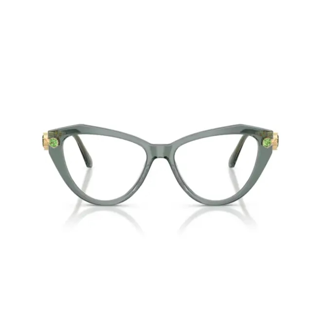Óculos de Grau Swarovski 0SK2047 1043 55 Acetato Verde Transparente 2