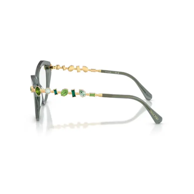 Óculos de Grau Swarovski 0SK2047 1043 55 Acetato Verde Transparente 3