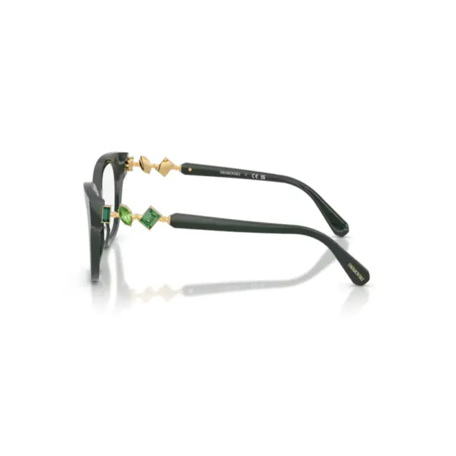 Óculos de Grau Swarovski 0SK2048 1026 52 Acetato Verde Escuro 3