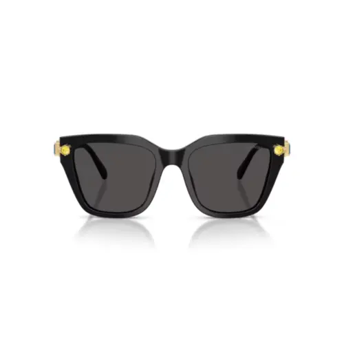 Óculos de Sol Swarovski 0SK6041 10018753 Acetato Preto com lentes na cor Cinza