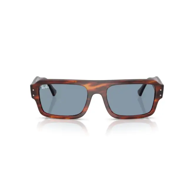 Óculos de Sol Ray-Ban Lukas 0RB4454 13985656 Acetato Marrom Mesclado com lentes na cor Azul 2