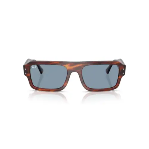 Óculos de Sol Ray-Ban Lukas 0RB4454 13985656 Acetato Marrom Mesclado com lentes na cor Azul