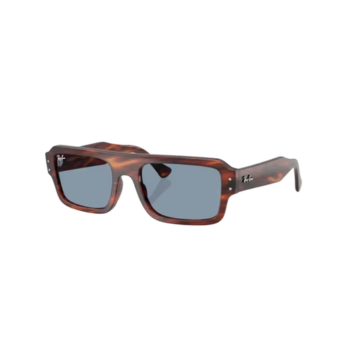 Óculos de Sol Ray-Ban Lukas 0RB4454 13985656 Acetato Marrom Mesclado com lentes na cor Azul
