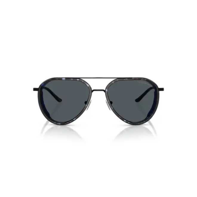 Óculos de Sol Emporio Armani 0EA2163 30018056 Metal Preto Fosco com lentes na cor  Cinza Escuro 2
