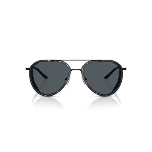 Óculos de Sol Emporio Armani 0EA2163 30018056 Metal Preto Fosco com lentes na cor  Cinza Escuro