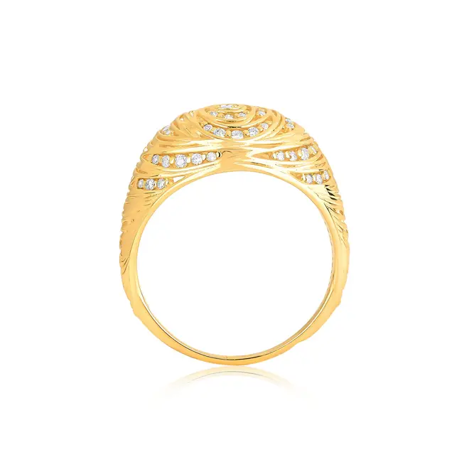 Anel Nido Diamonds ninho esférico de fios em ouro 18k com 37,3pts de Diamantes 2