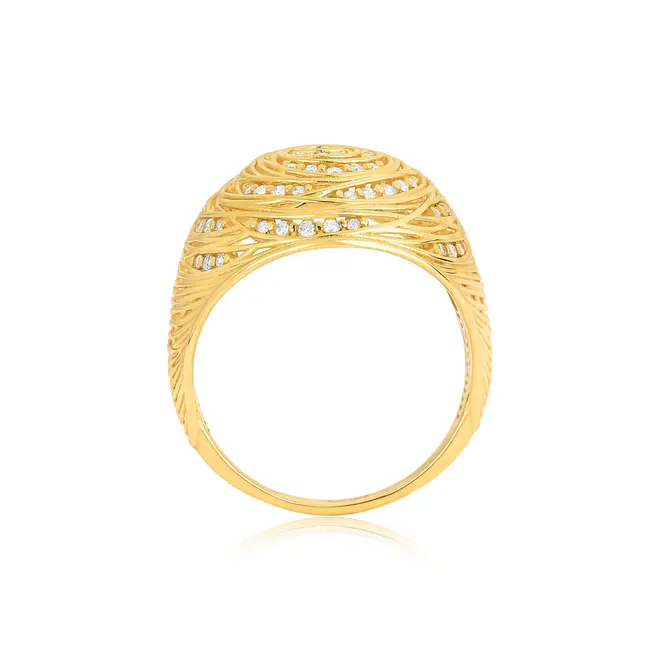 Anel Nido Diamonds ninho oval de fios em ouro 18k com 34,3pts de Diamantes 2
