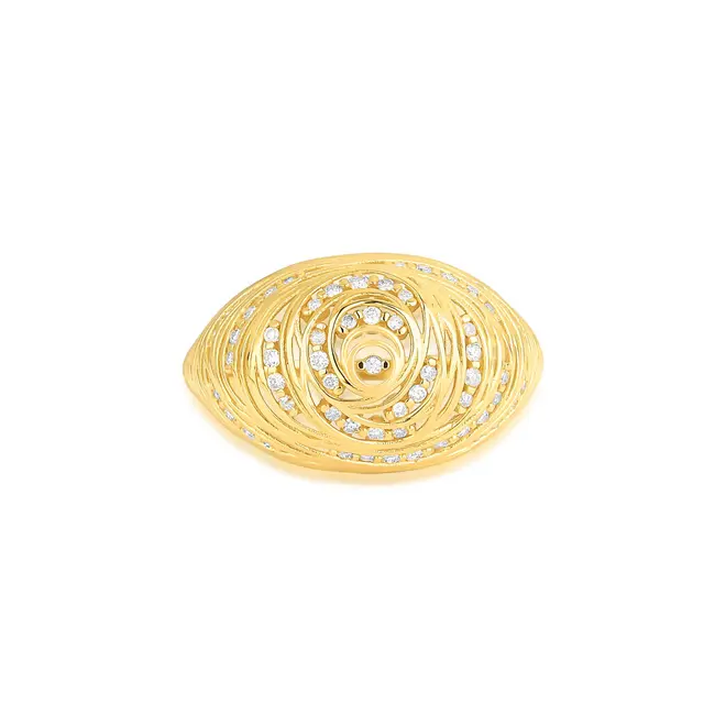 Anel Nido Diamonds ninho oval de fios em ouro 18k com 34,3pts de Diamantes 3