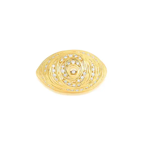 Anel Nido Diamonds ninho oval de fios em ouro 18k com 34,3pts de Diamantes