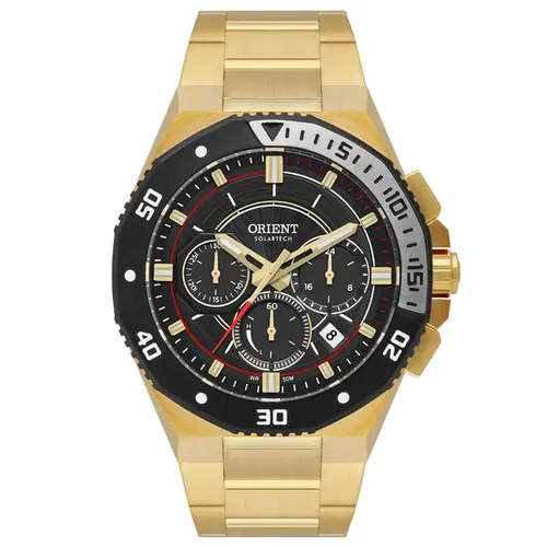 Relógio Orient Sport Solartech Cronógrafo Masculino - MGSSC065 G1KX Preto