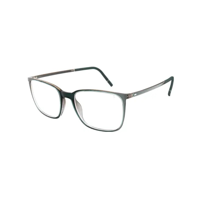 Óculos de Grau Silhouette SPX Illusion 2961/75 5110 55/18 Acetato Verde sobre Bege 1