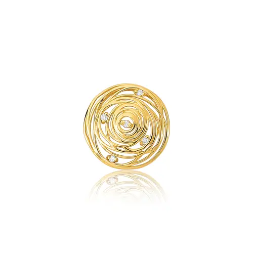 Pingente Nido Diamonds redondo ouro 18k ninho que envolve 2,5pts de Diamantes
