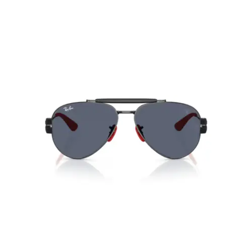 Óculos de Sol Ray-Ban Scuderia Ferrari 0RB3762M F0098758  Metal Preto com lentes na cor Cinza Escuro