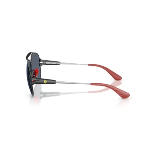 Óculos de Sol Ray-Ban Scuderia Ferrari 0RB3762M F0098758  Metal Preto com lentes na cor Cinza Escuro