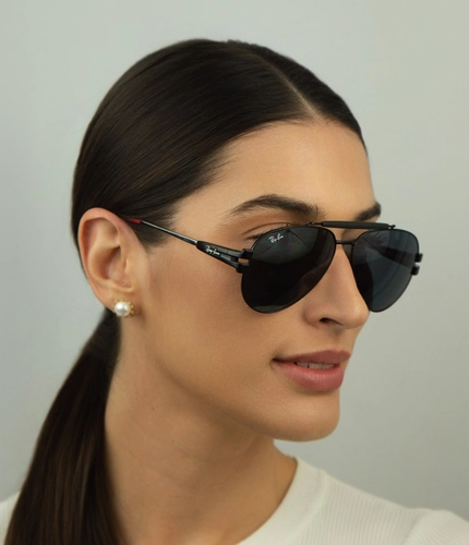 Óculos de Sol Ray-Ban Scuderia Ferrari 0RB3762M F0098758  Metal Preto com lentes na cor Cinza Escuro