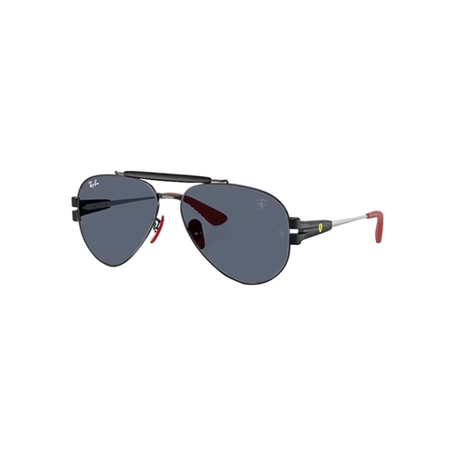 Óculos de Sol Ray-Ban Scuderia Ferrari 0RB3762M F0098758  Metal Preto com lentes na cor Cinza Escuro