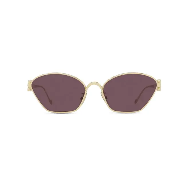 Óculos de Sol Loewe LW40115U_5730Y Metal Dourado com lentes na cor Violeta 2