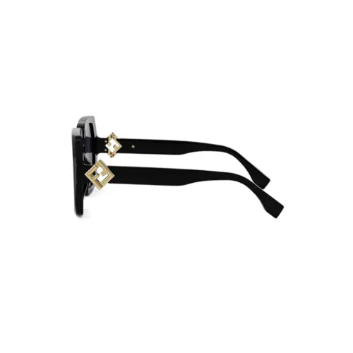 Óculos de Sol Fendi FE40139I_5301V Acetato Preto com lentes na cor Azul