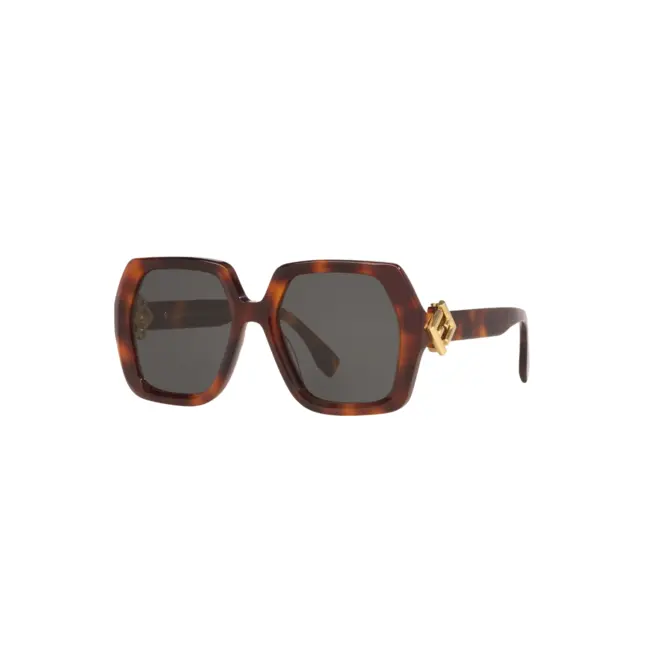 Óculos de Sol Fendi FE40139I_5353A Acetato Marrom Mesclado com lentes na cor Fumê 1