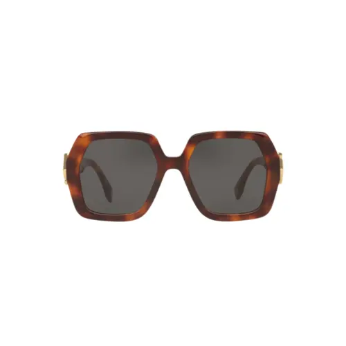 Óculos de Sol Fendi FE40139I_5353A Acetato Marrom Mesclado com lentes na cor Fumê