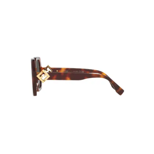 Óculos de Sol Fendi FE40139I_5353A Acetato Marrom Mesclado com lentes na cor Fumê