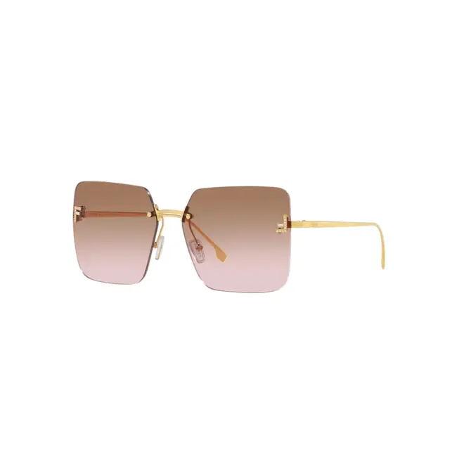 Óculos de Sol Fendi FE4082US_5930T Metal Dourado com lentes na cor Marrom Degradê 1