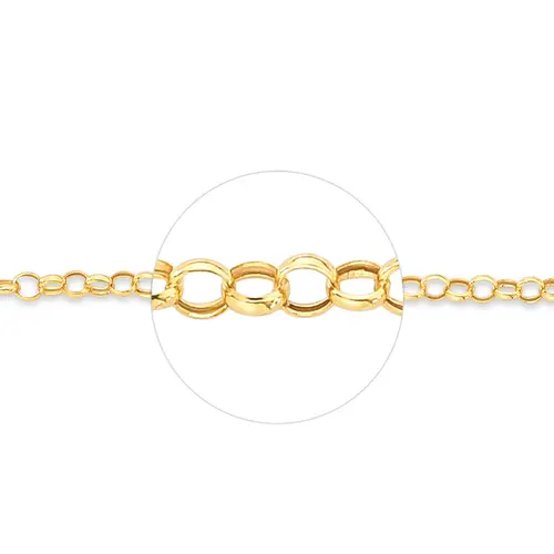 Pulseira Elo Português ouro 18k polida 18CM