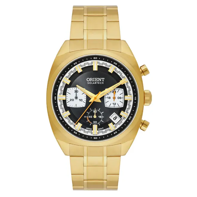 Relógio Orient Neo Vintage Cronógrafo Solartech - MGSSC061 P1KX Preto 1