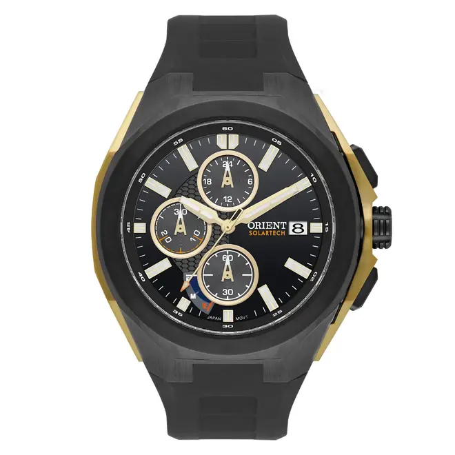 Relógio Orient Unique Cronógrafo Solartech - MTSPC017 G1PX Preto 1