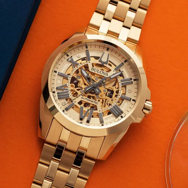 Relógio Bulova Sutton Classic Automático Masculino - 97A162 Dourado 2