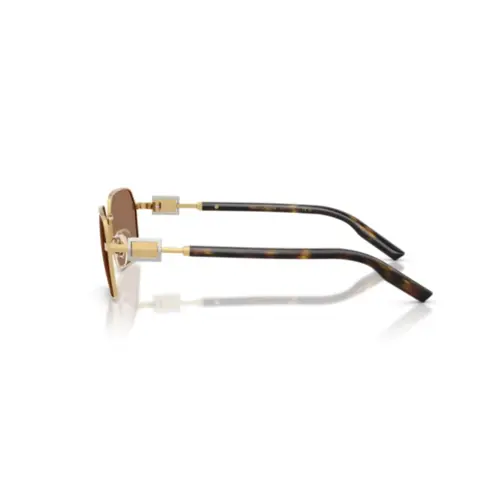 Óculos de Sol Dolce & Gabbana 0DG2316 02/73 56 Metal Dourado com lentes na cor Marrom