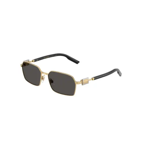 Óculos de Sol Dolce & Gabbana 0DG2316 02/87 56 Metal Dourado com lentes na cor Cinza