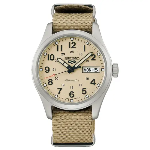 Relógio Seiko 5 Sports Field Series Automático - SRPJ83K1 T2TX Bege
