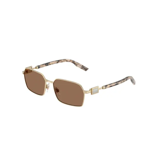 Óculos de Sol Dolce & Gabbana 0DG2316 488/7356 Metal Dourado com lentes na cor Marrom 1