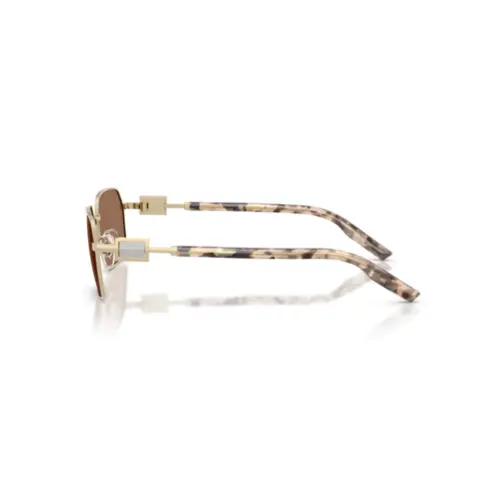 Óculos de Sol Dolce & Gabbana 0DG2316 488/7356 Metal Dourado com lentes na cor Marrom