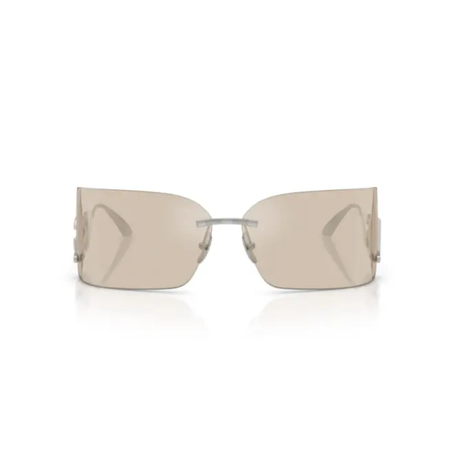Óculos de Sol Dolce & Gabbana 0DG2319 05/6G 79 Metal Prateado com lentes na cor Bege Espelhado 2