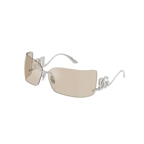 Óculos de Sol Dolce & Gabbana 0DG2319 05/6G 79 Metal Prateado com lentes na cor Bege Espelhado