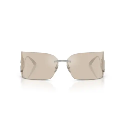 Óculos de Sol Dolce & Gabbana 0DG2319 05/6G 79 Metal Prateado com lentes na cor Bege Espelhado