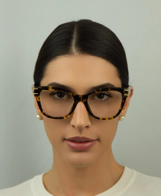 Óculos de Grau Dolce & Gabbana 0DG3418 3330 55 Acetato Amarelo Mesclado 3